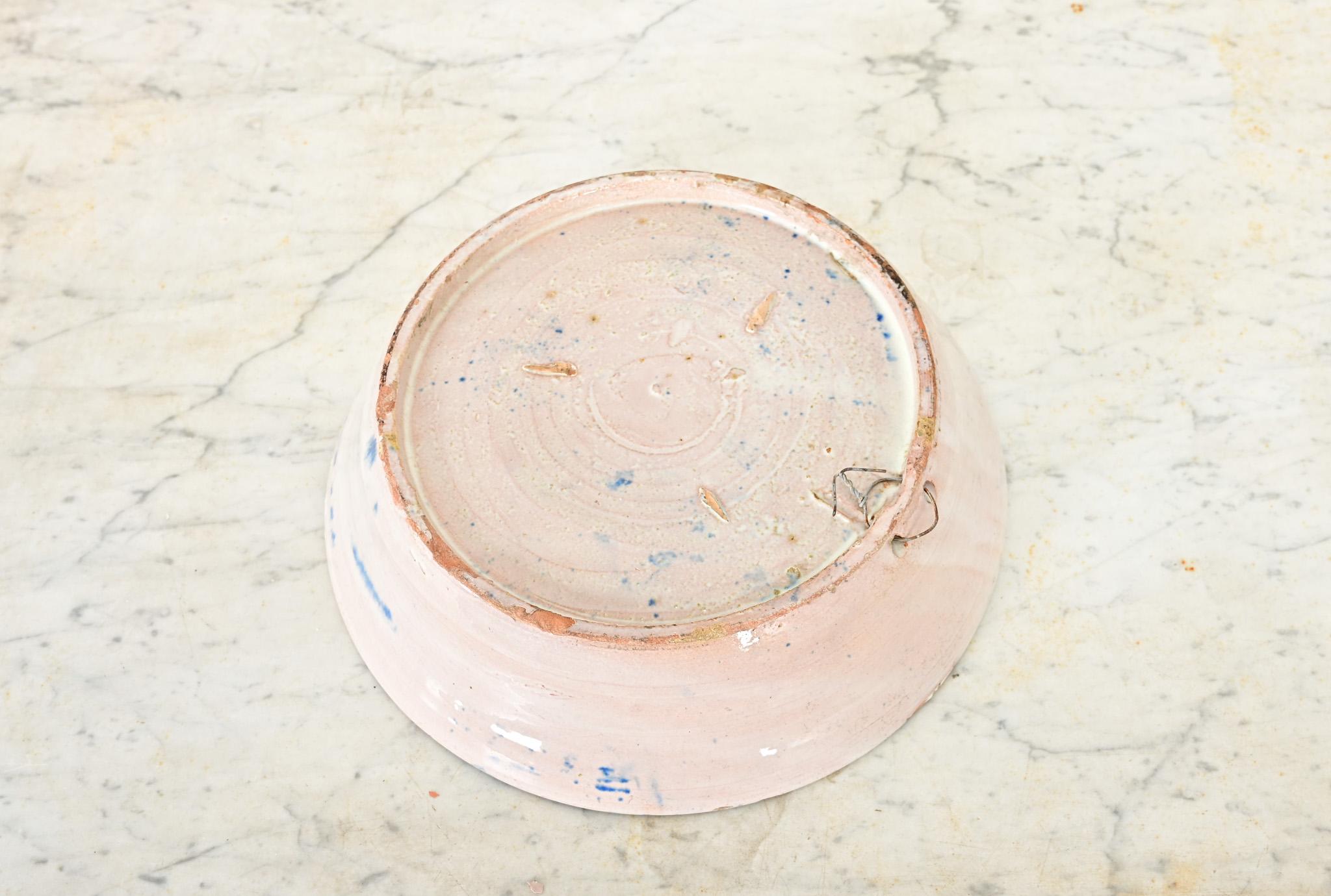 Clay Spanish 19th Century Fajalauza Bowl from Granada For Sale