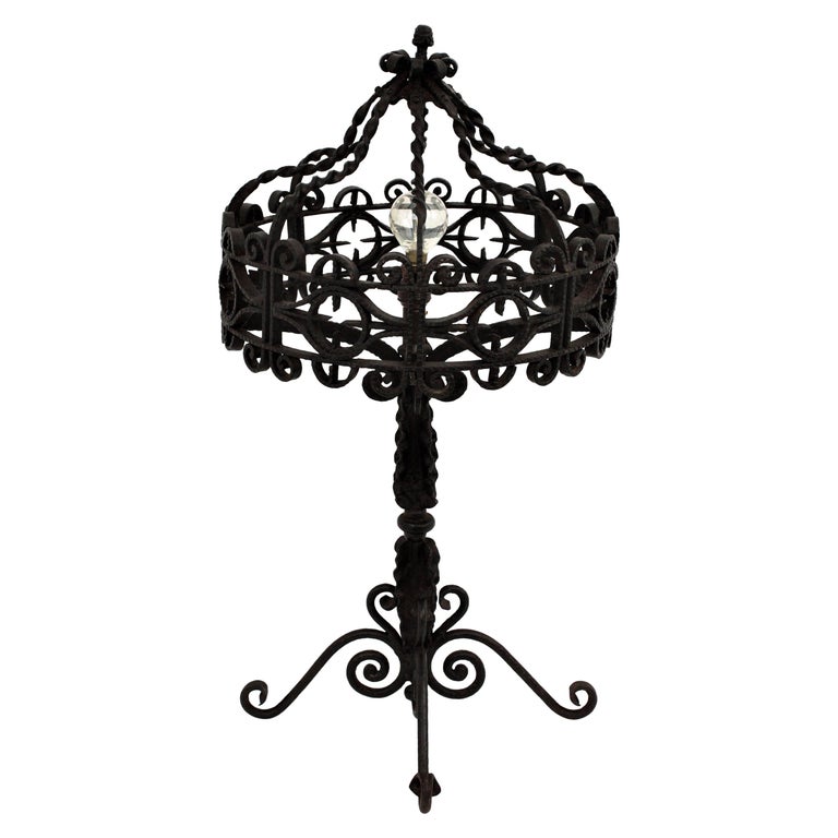 Spanish Gothic Revival Table Lamp In, Black Gothic Table Lamps