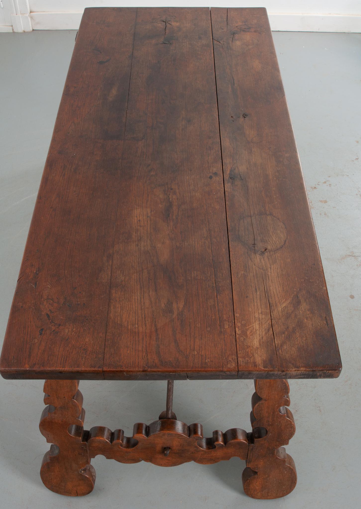 Carved Spanish 19th Century Oak Table
