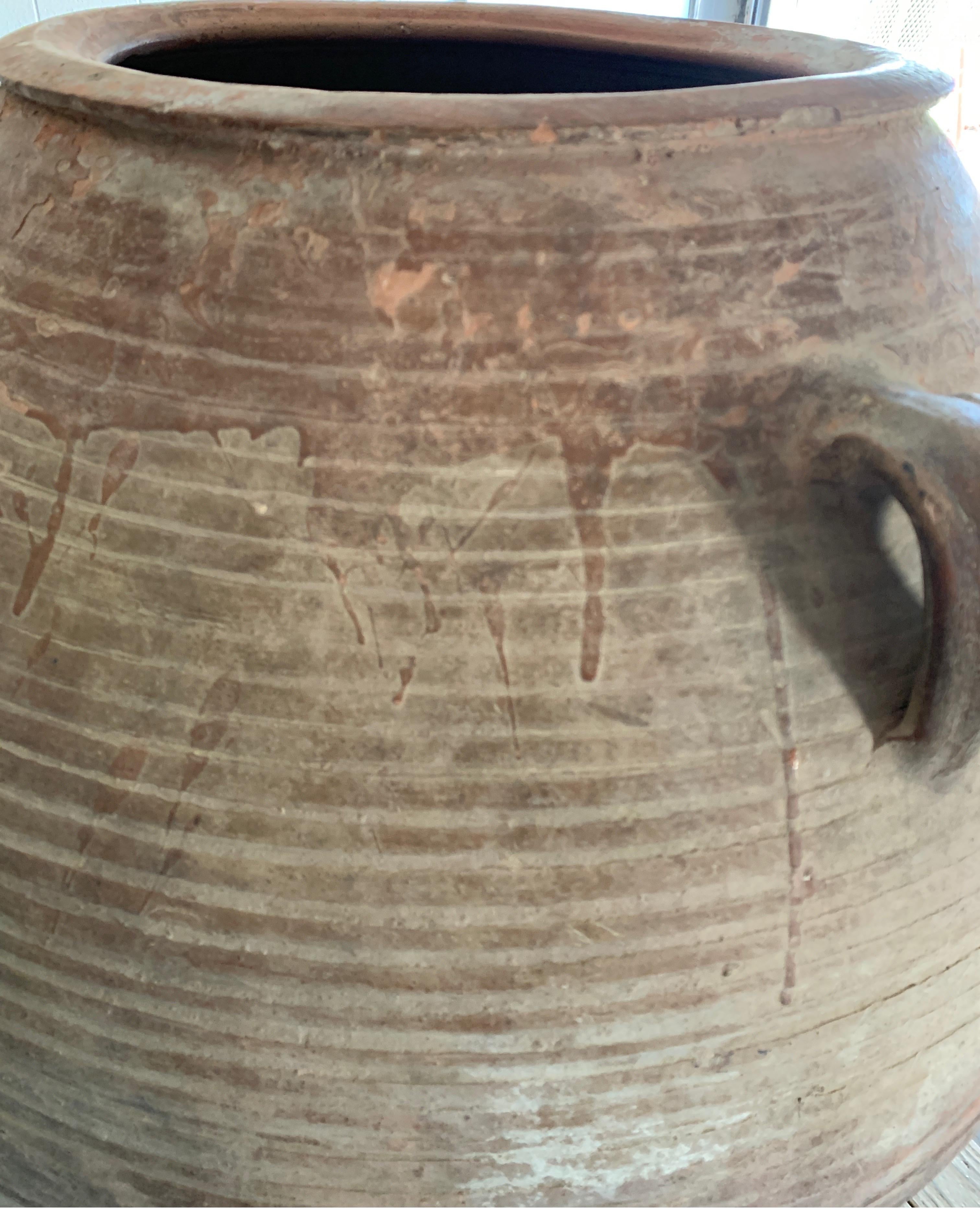 Terracotta Spanish 19th Century Olive Jars From Miravet In Catalonia
