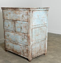 Spanish 19th Century Painted Chest from Catalonia