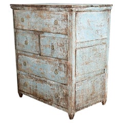Spanish 19th Century Painted Chest from Catalonia