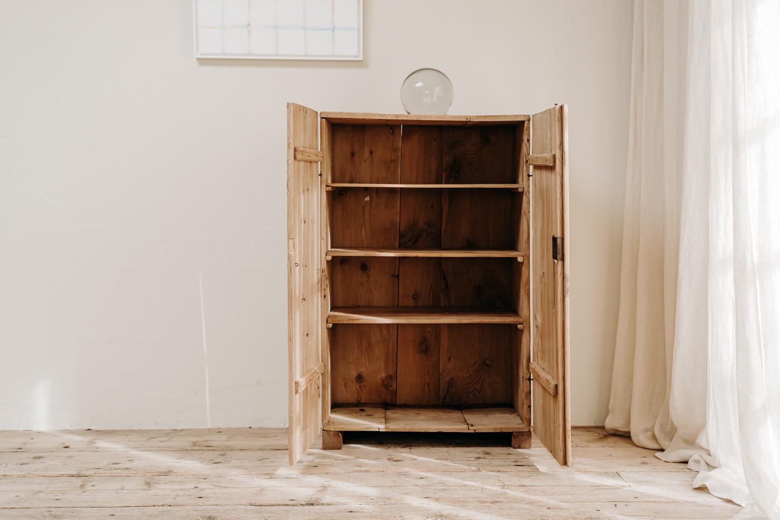 Spanish 19th Century Pine Nuns Cabinet 12