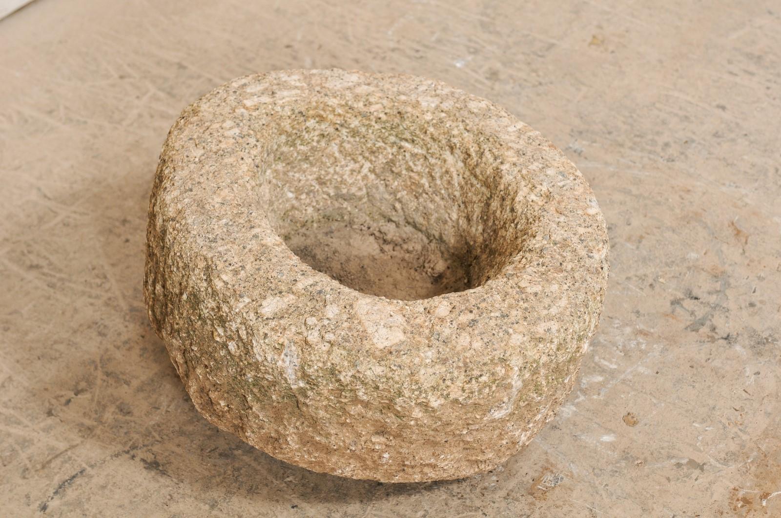 Spanish 19th Century Round Stone Vessel 4