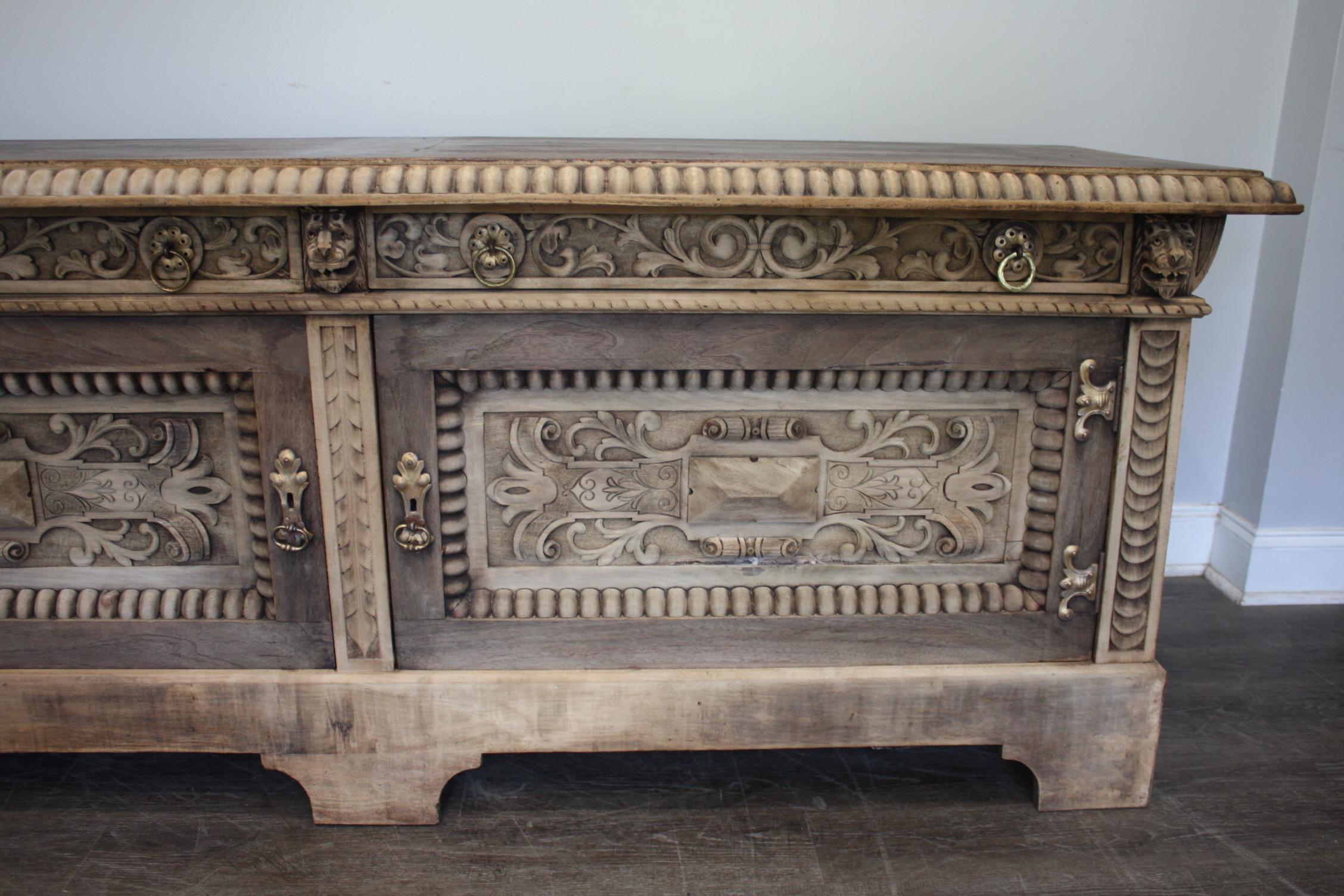Wood Spanish 19th Century Sideboard For Sale