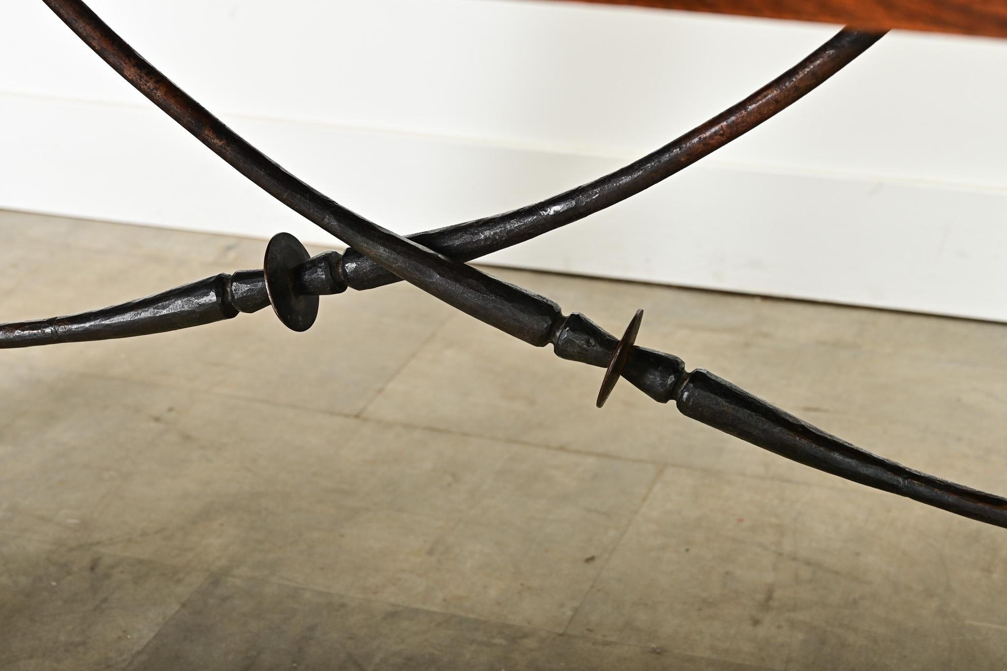 Spanish 19th Century Solid Oak Dining Table For Sale 5
