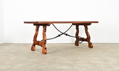 Spanish 19th Century Solid Oak Dining Table