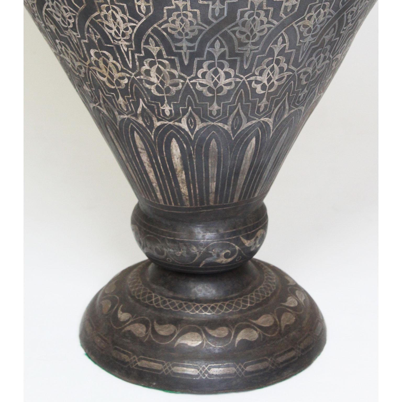 Spanish 19th Century Tooled Metal Overlaid Vase in the Style of Plácido Zuloaga 5