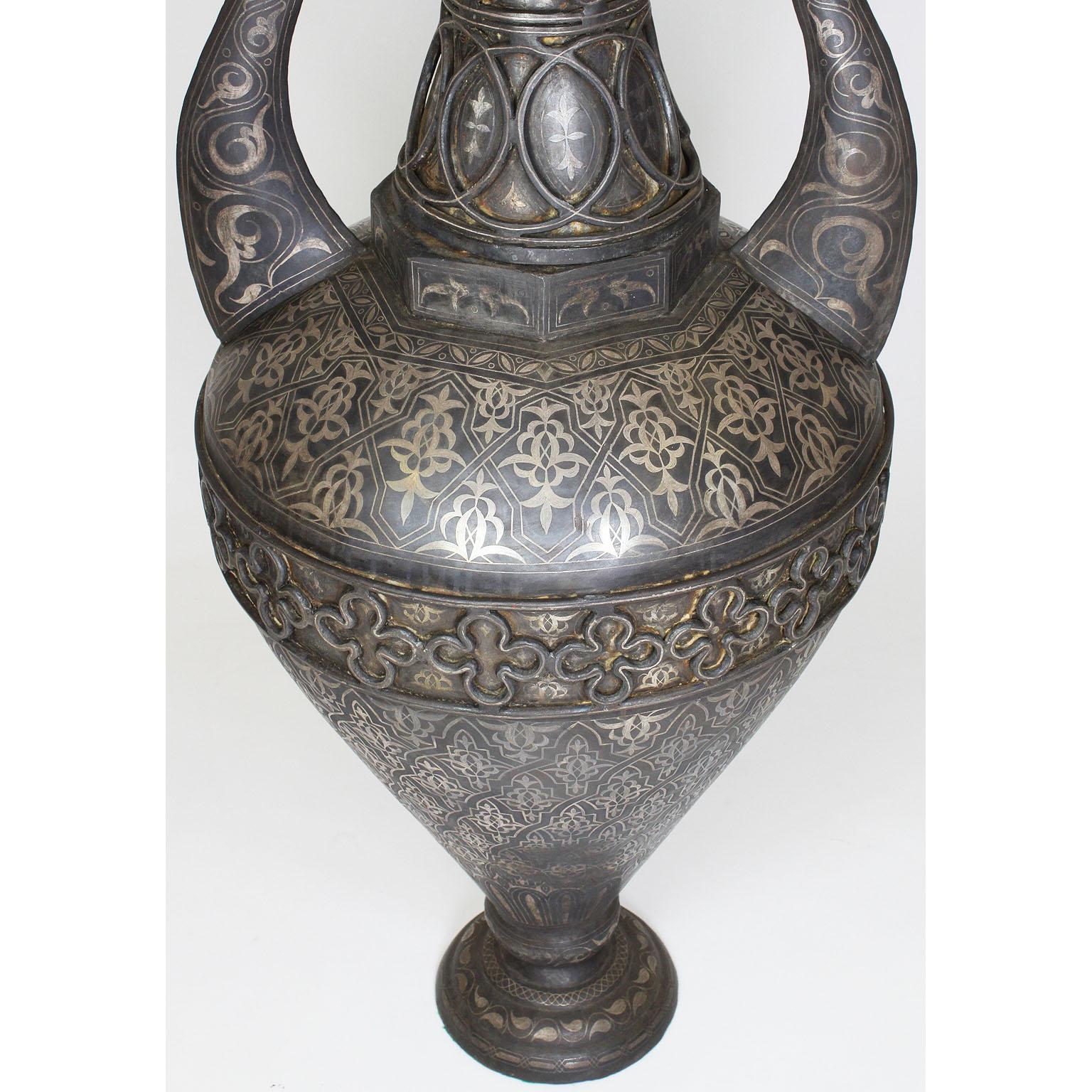 Spanish 19th Century Tooled Metal Overlaid Vase in the Style of Plácido Zuloaga 7
