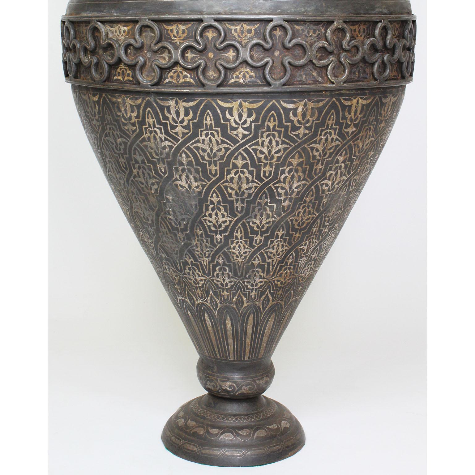Spanish 19th Century Tooled Metal Overlaid Vase in the Style of Plácido Zuloaga 14