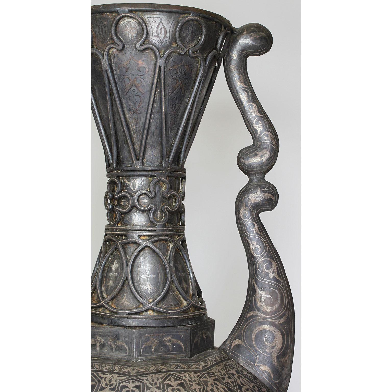 Spanish 19th Century Tooled Metal Overlaid Vase in the Style of Plácido Zuloaga 2