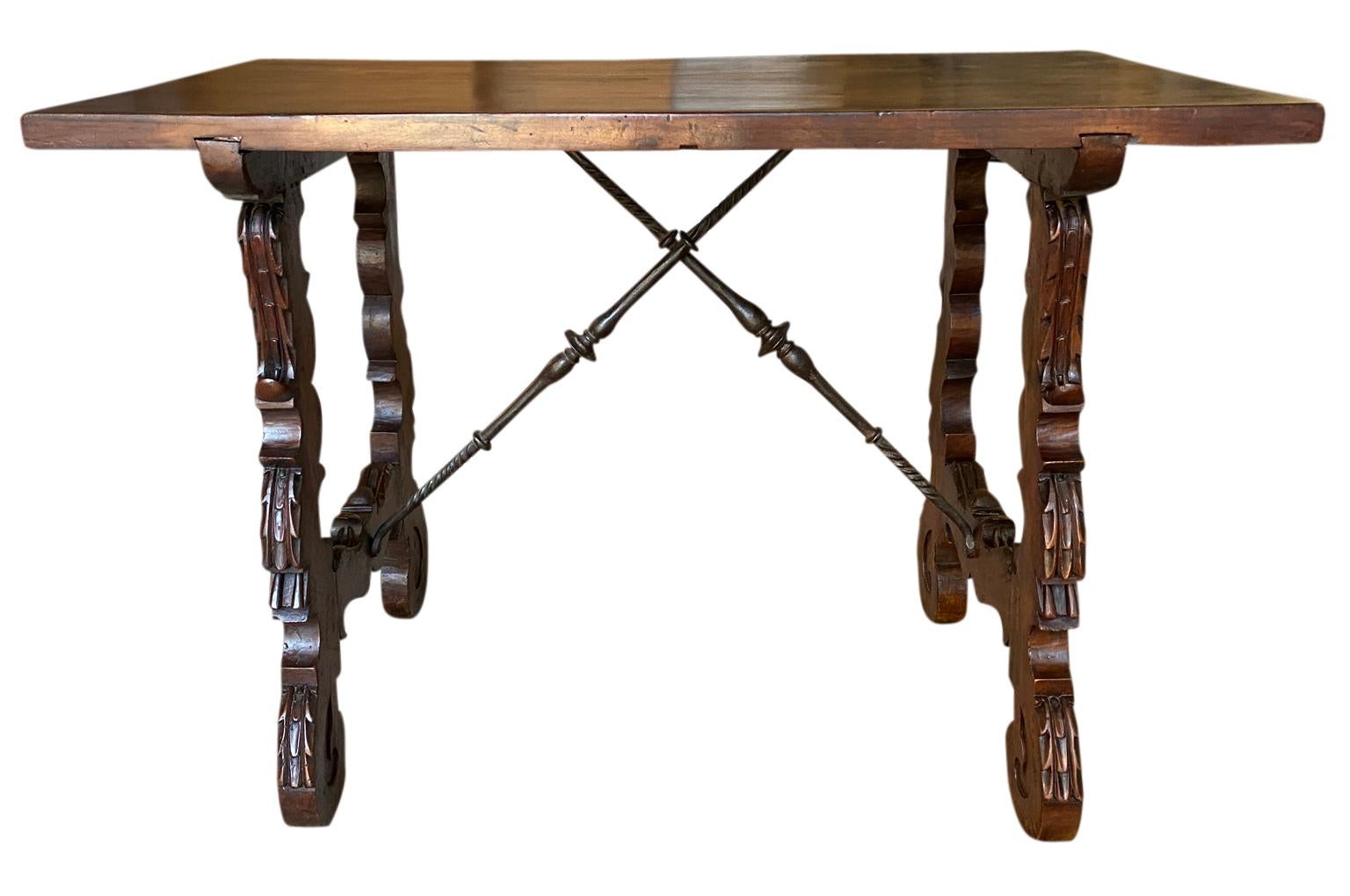 Forged Spanish 19th Century Writing Table For Sale