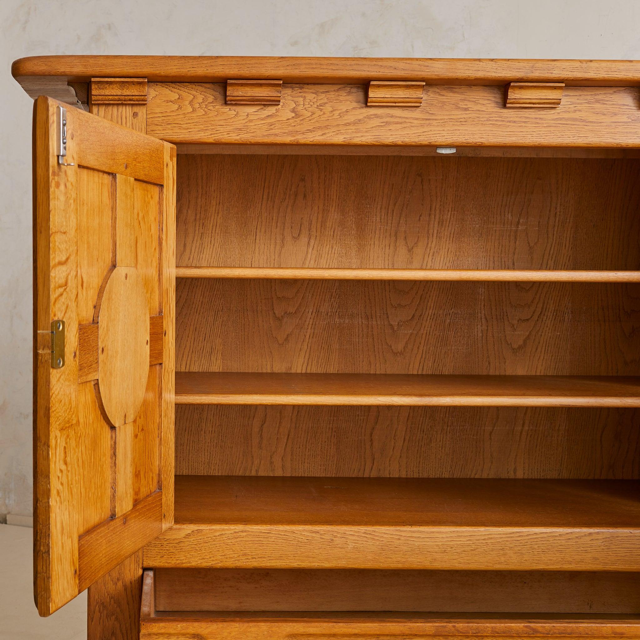 Spanish 2-Door Oak Cabinet with Iron Hardware, 1940s - 2 Available For Sale 1