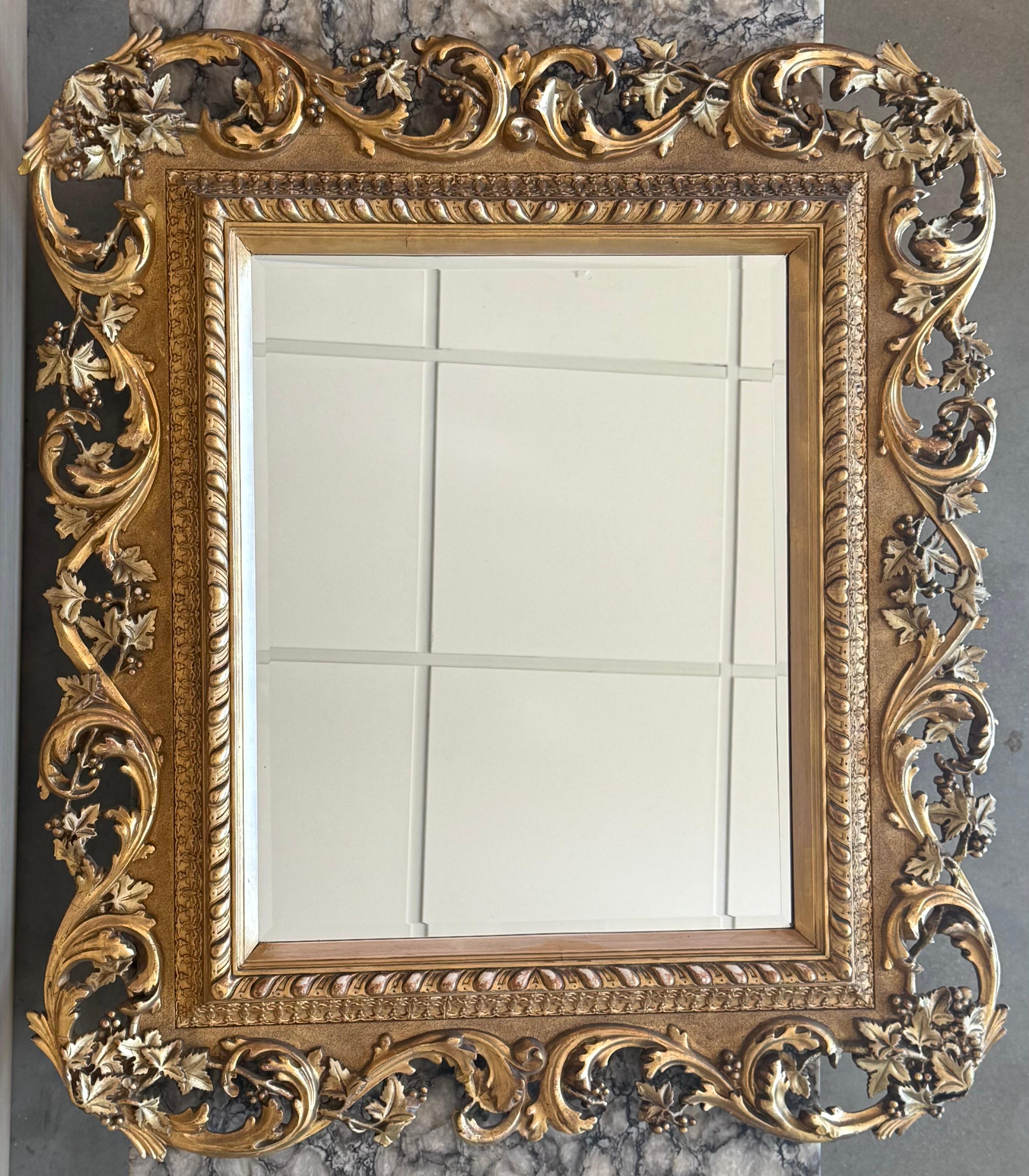 A magnificent  Spanish Early 20th century Baroque style, ormolu mirror.

 
 