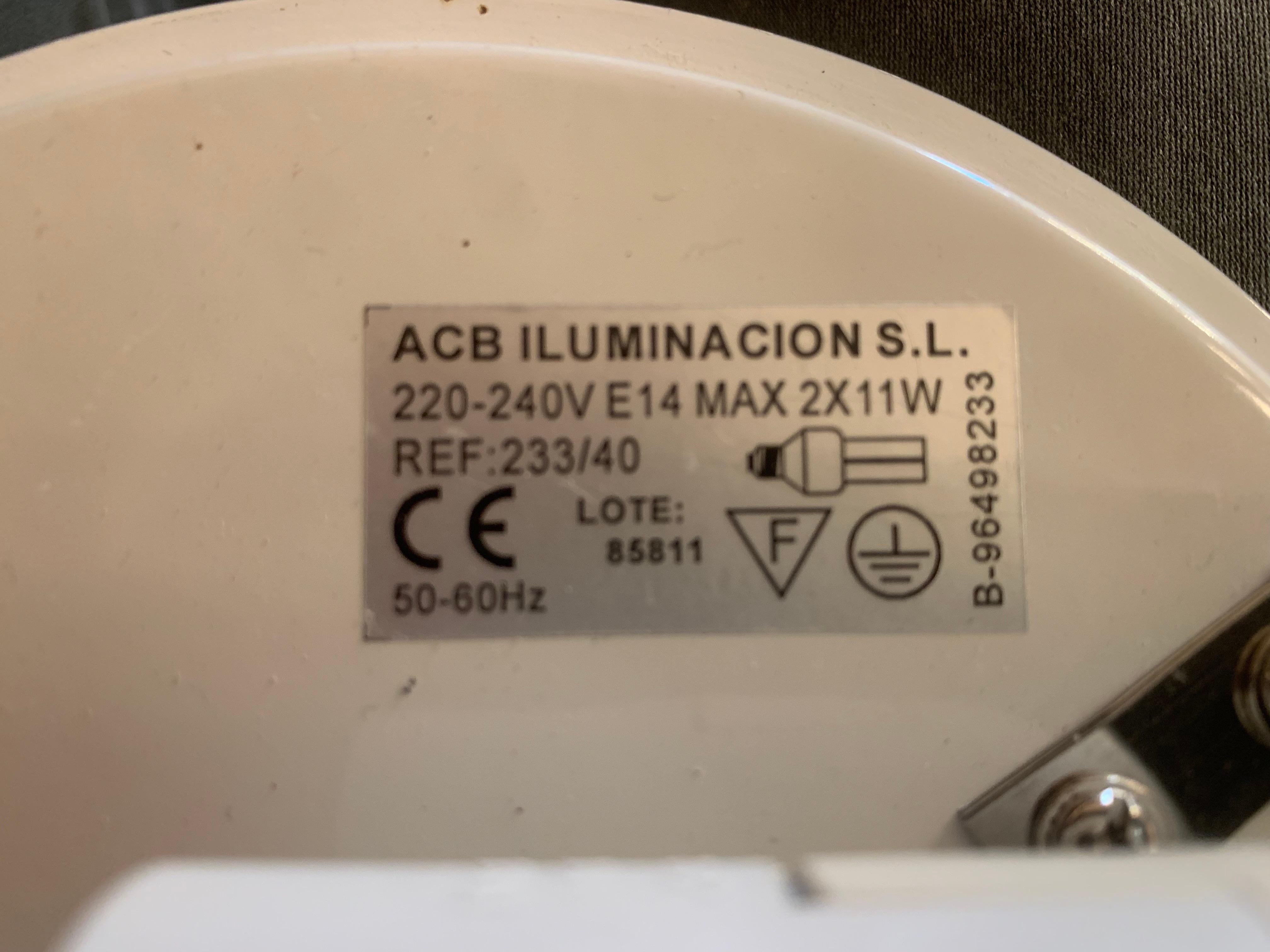 Spanish ACB Iluminación White Opaque Glass Flush Mounts or Wall Lights 12