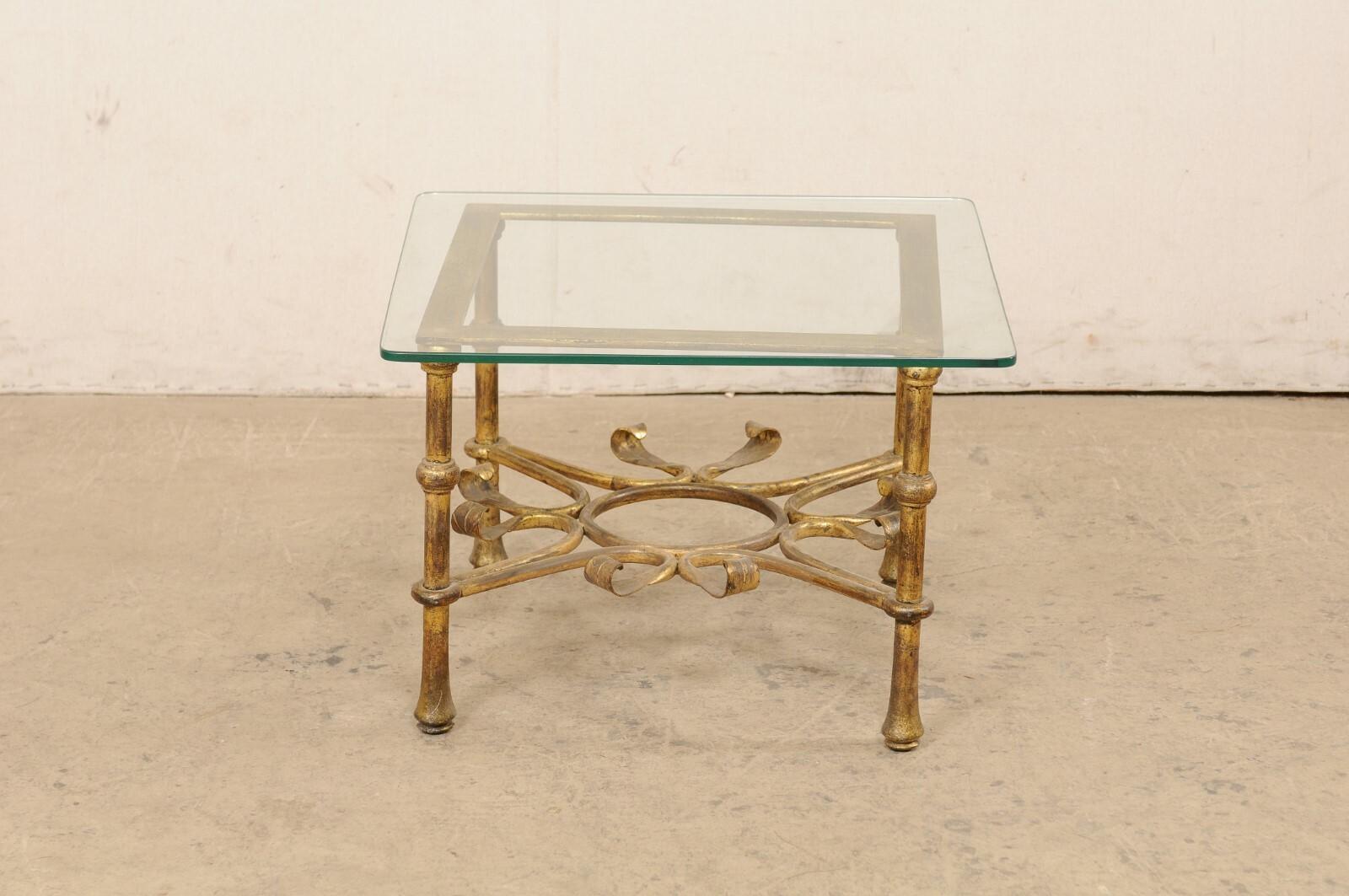 Spanish Accent Table, Square w/Glass Top For Sale 3
