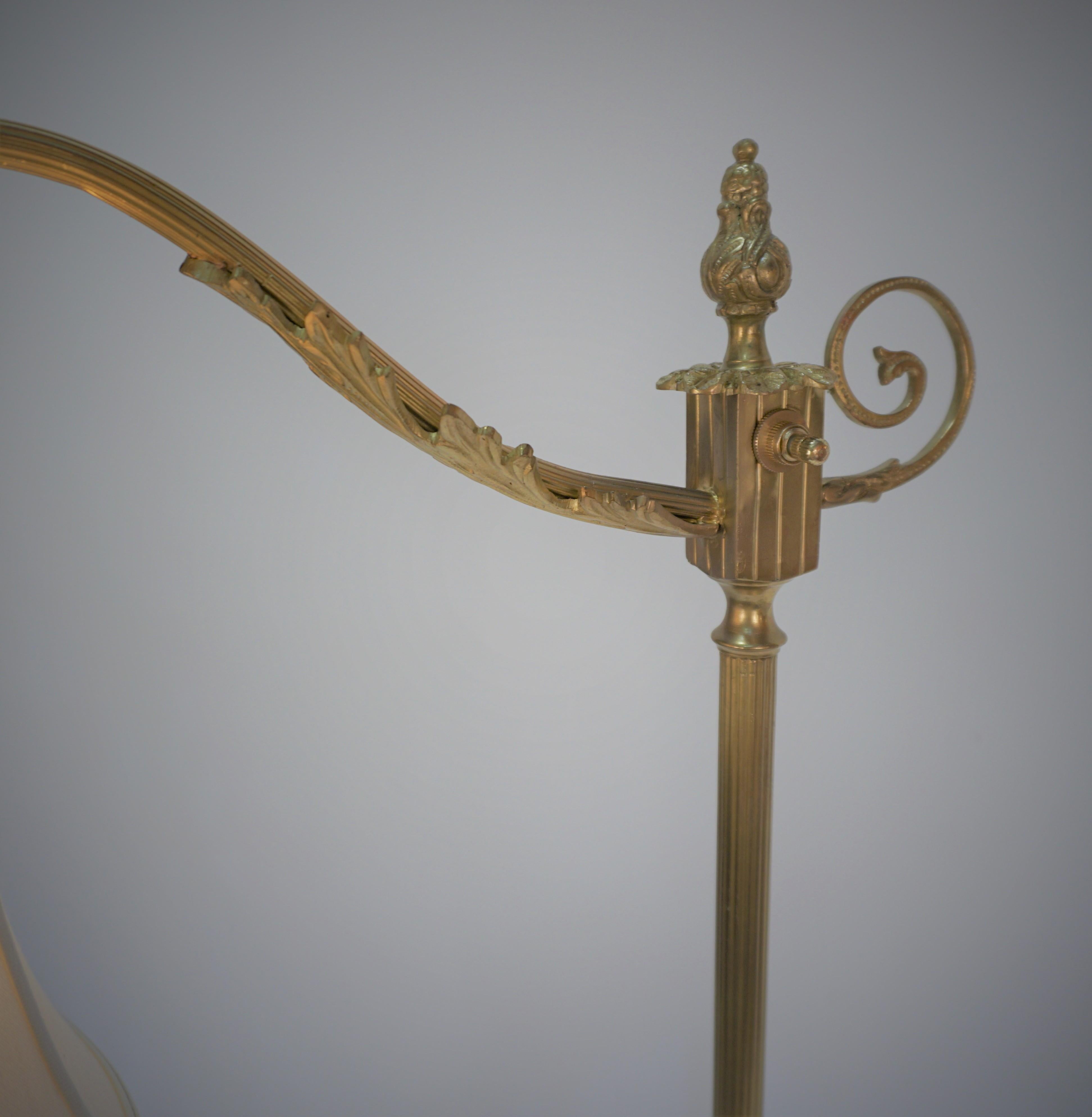 Spanish Adjustable Height Bronze Bridge Floor Lamp 1