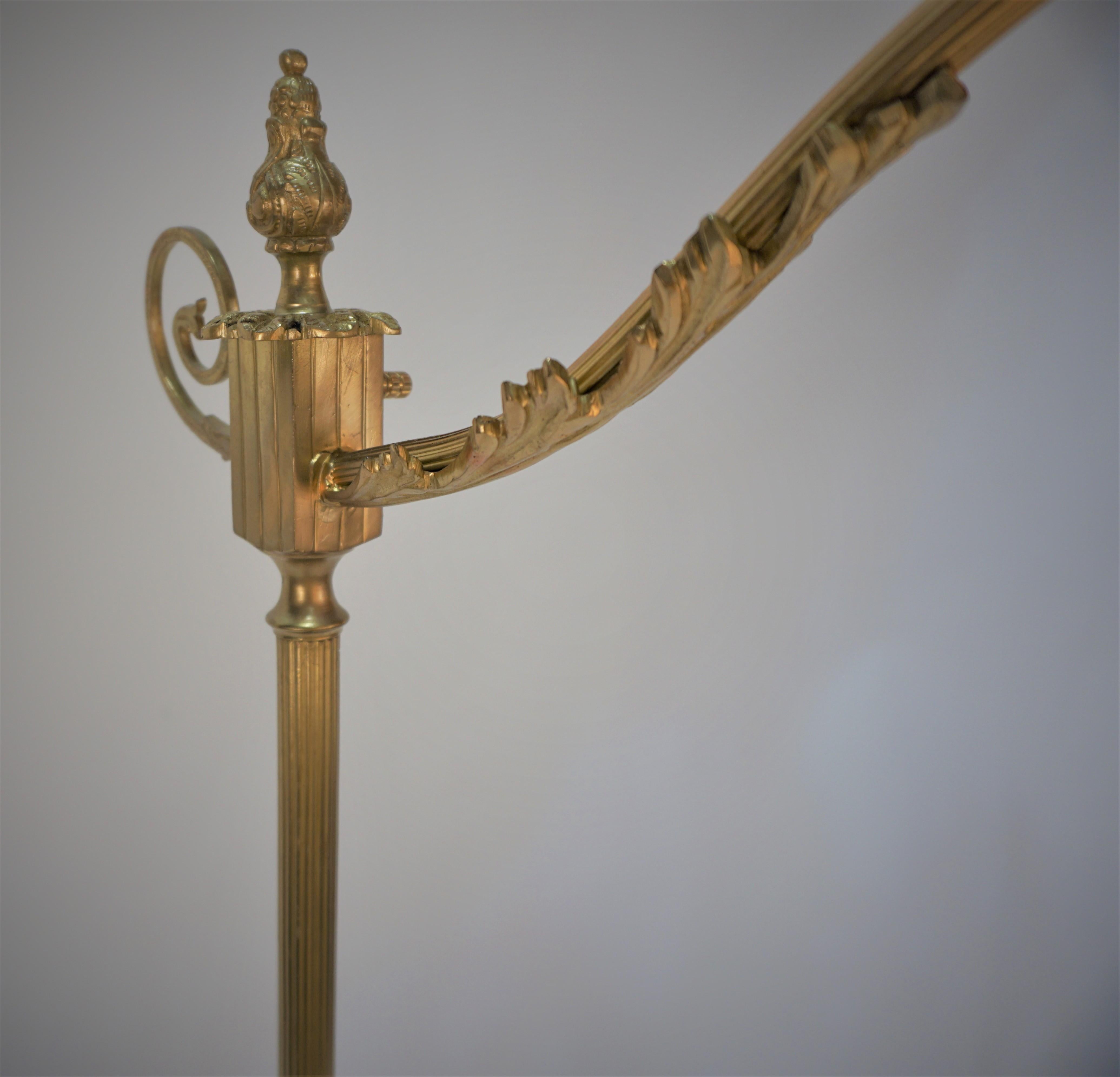 Spanish Adjustable Height Bronze Bridge Floor Lamp 4