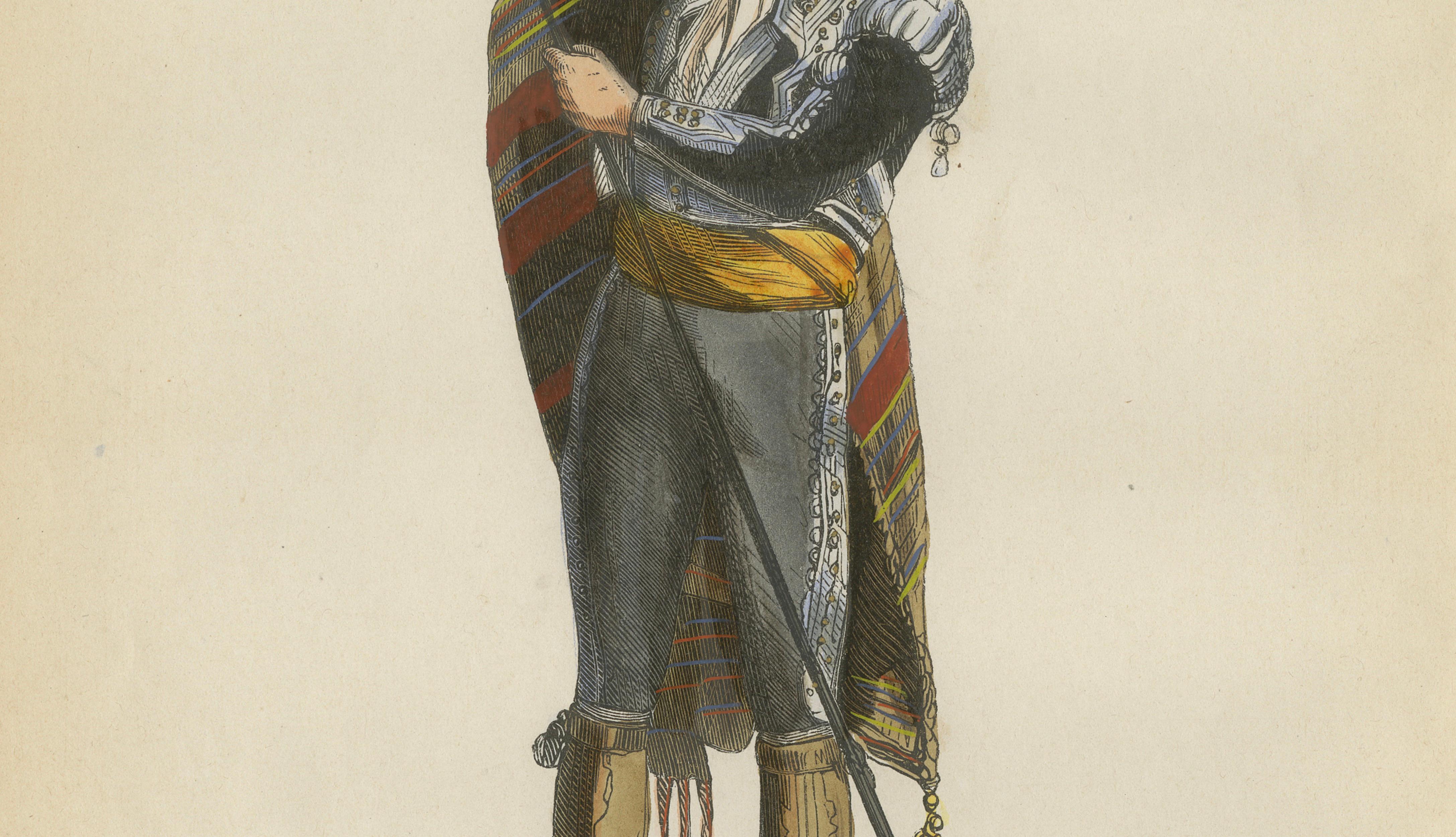Spanish American from Mexico - Antique Costume Lithograph, c.1852
