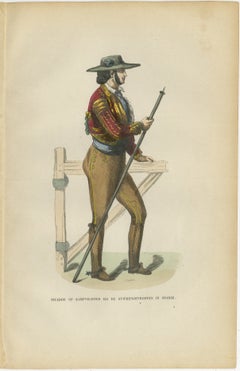 Spanish American from Mexico - Antique Costume Lithograph, c.1852
