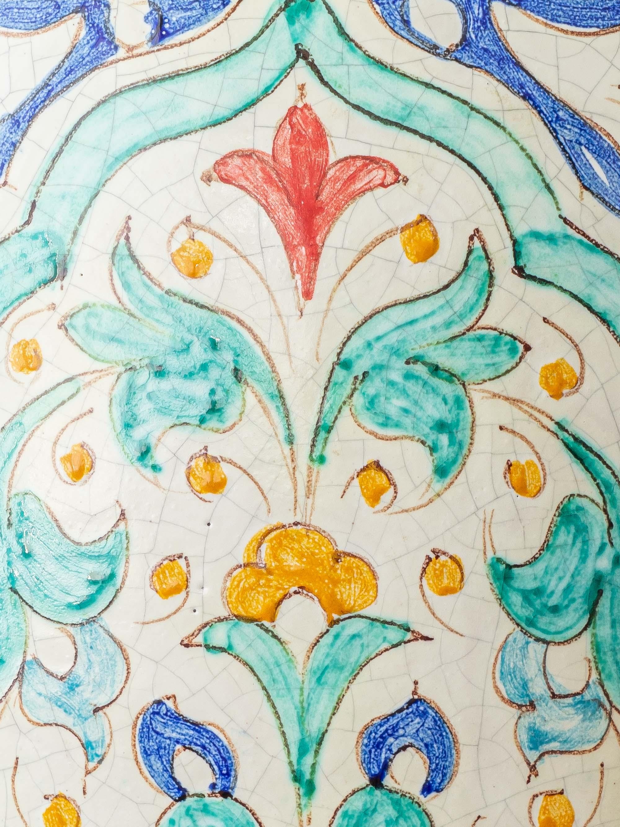 Spanish Andalusian Ceramic Table Lamp, Al Yarrar Granada, Moorish Nasrid Design For Sale 9