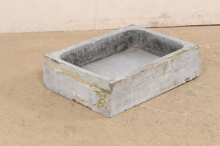 Spanish Antique Carved Bluestone RectangularShaped Sink For Sale at