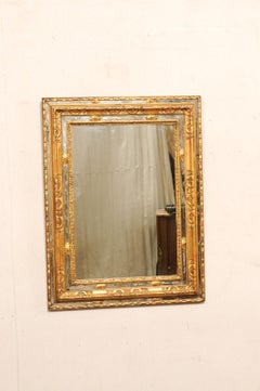Spanish Antique Carved & Gilt Wood Frame Mirror, Beautifully Embellished