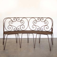 Spanish Antique Curved Iron Bench