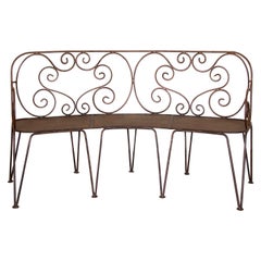 Spanish Antique Curved Iron Bench