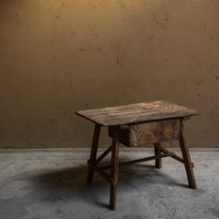 Spanish Antique Desk with Drawer, wabi-sabi, Spain, 1860s