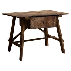 Spanish Antique Desk with Drawer, wabi-sabi, Spain, 1860s