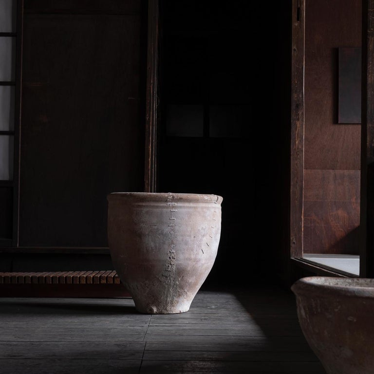 Spanish Antique Huge Clay Pot with Spout, Excellent Patina, 19th