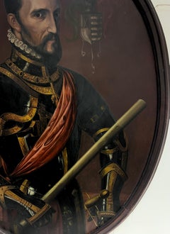 Huge Antique Oil Painting Portrait Fernando Álvarez de Toledo 3rd Duke of Alba