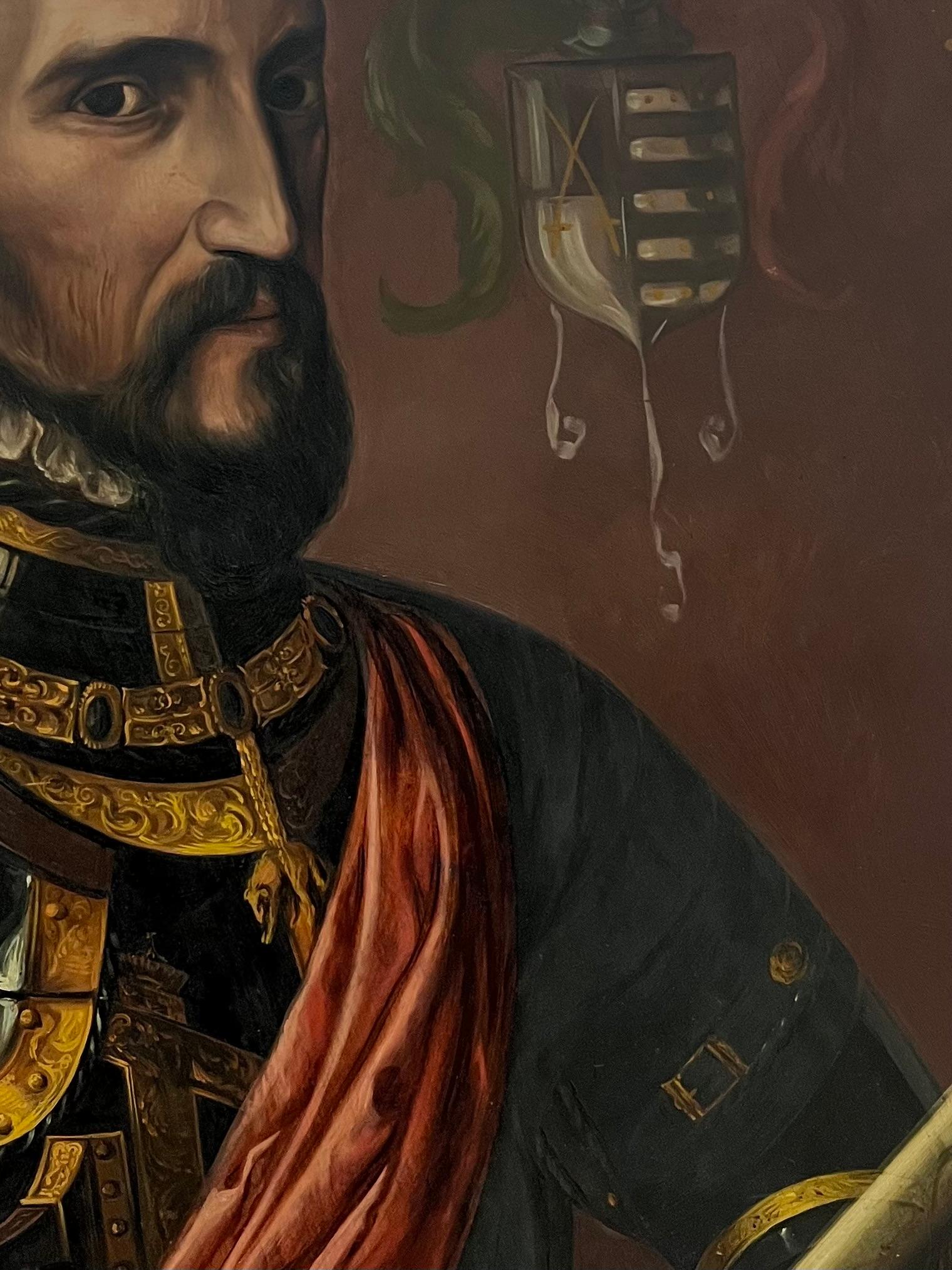 Riesiges antikes Ölgemälde Porträt Fernando Álvarez de Toledo 3. Herzog von Alba (Alte Meister), Painting, von Spanish Antique