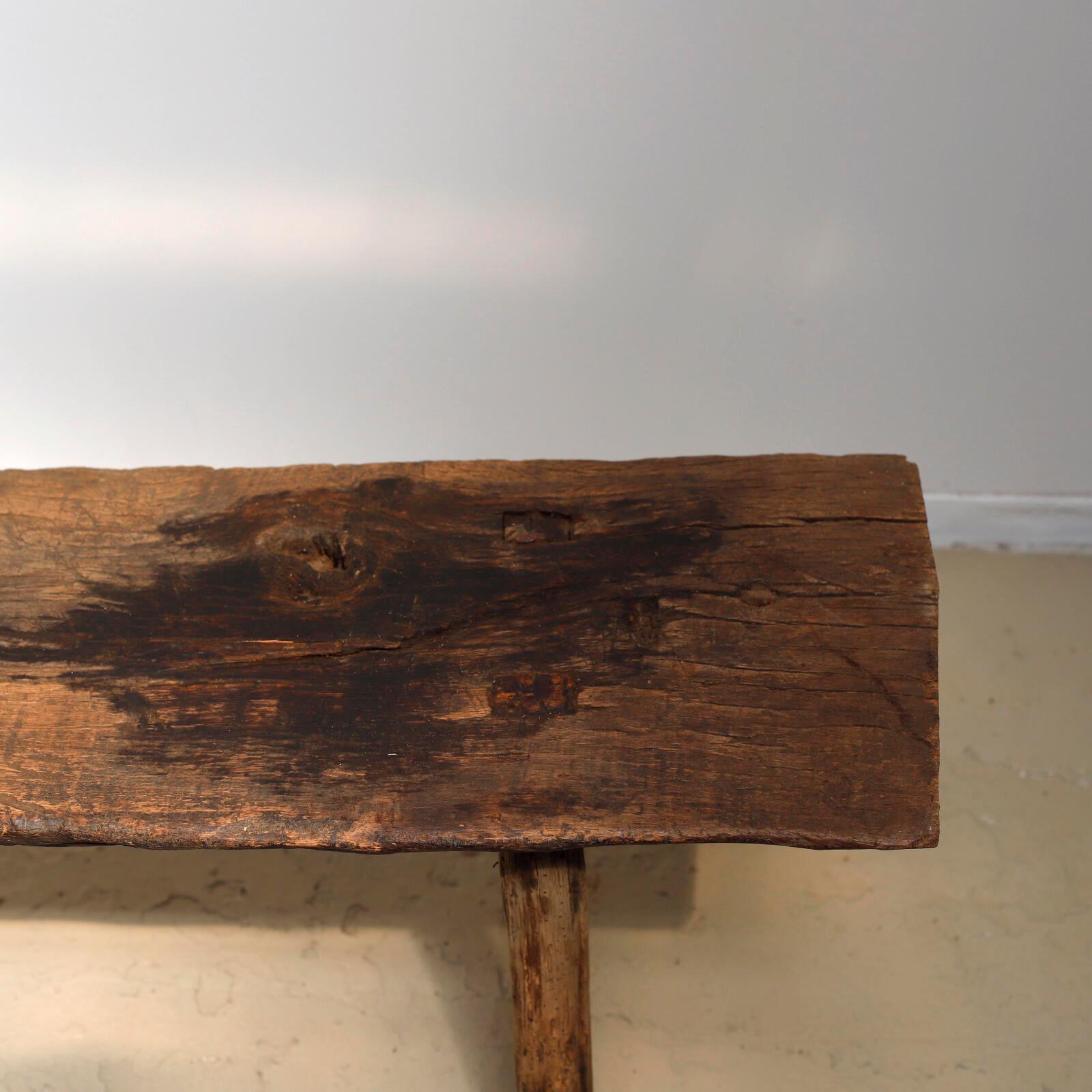 Spanish Antique Primitive Long Bench In Good Condition In Edogawa-ku Tokyo, JP