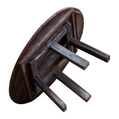 Table basse ronde espagnole d'antiquités, fin du XIXe siècle