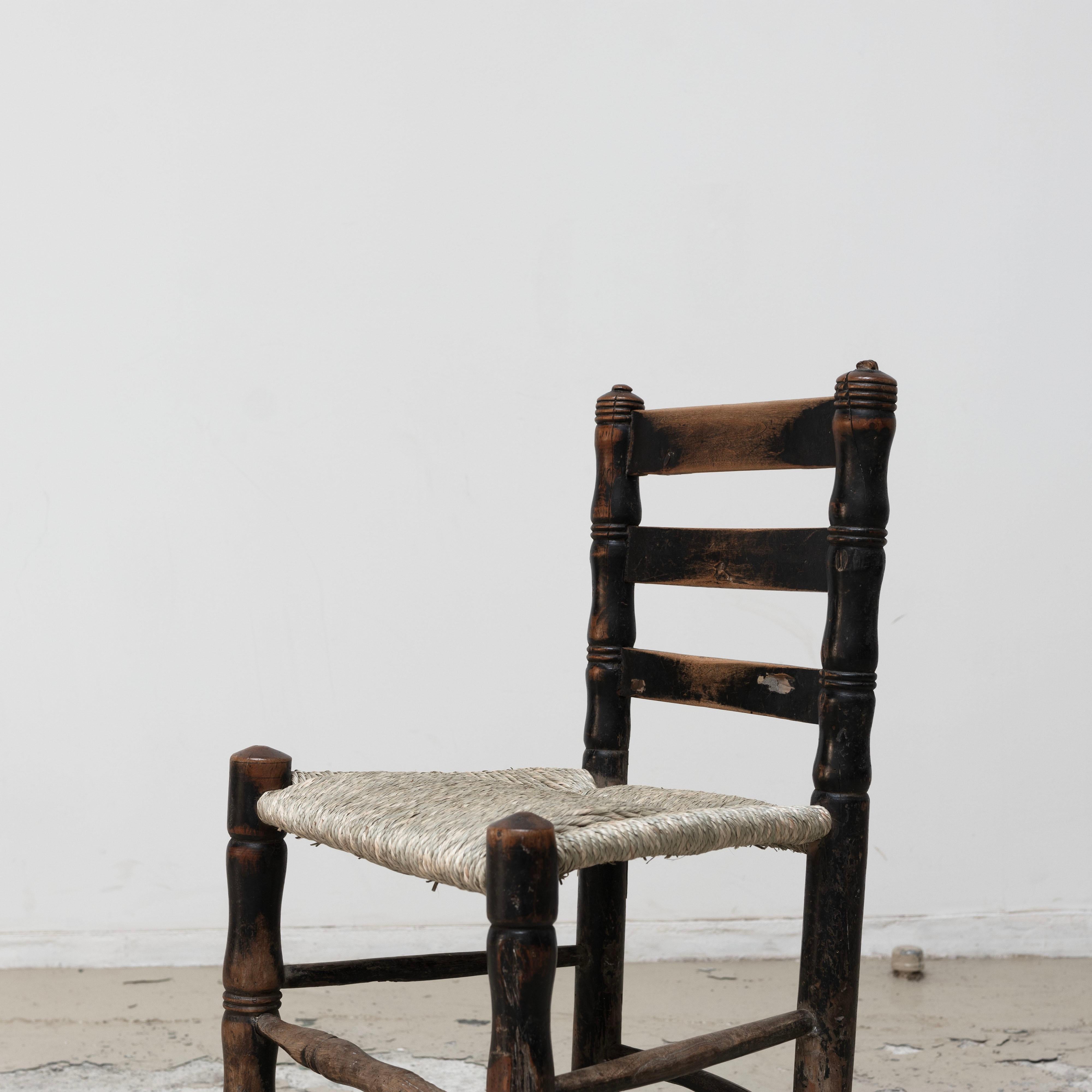 Spanish Antique rush chairs , 1880s For Sale 6