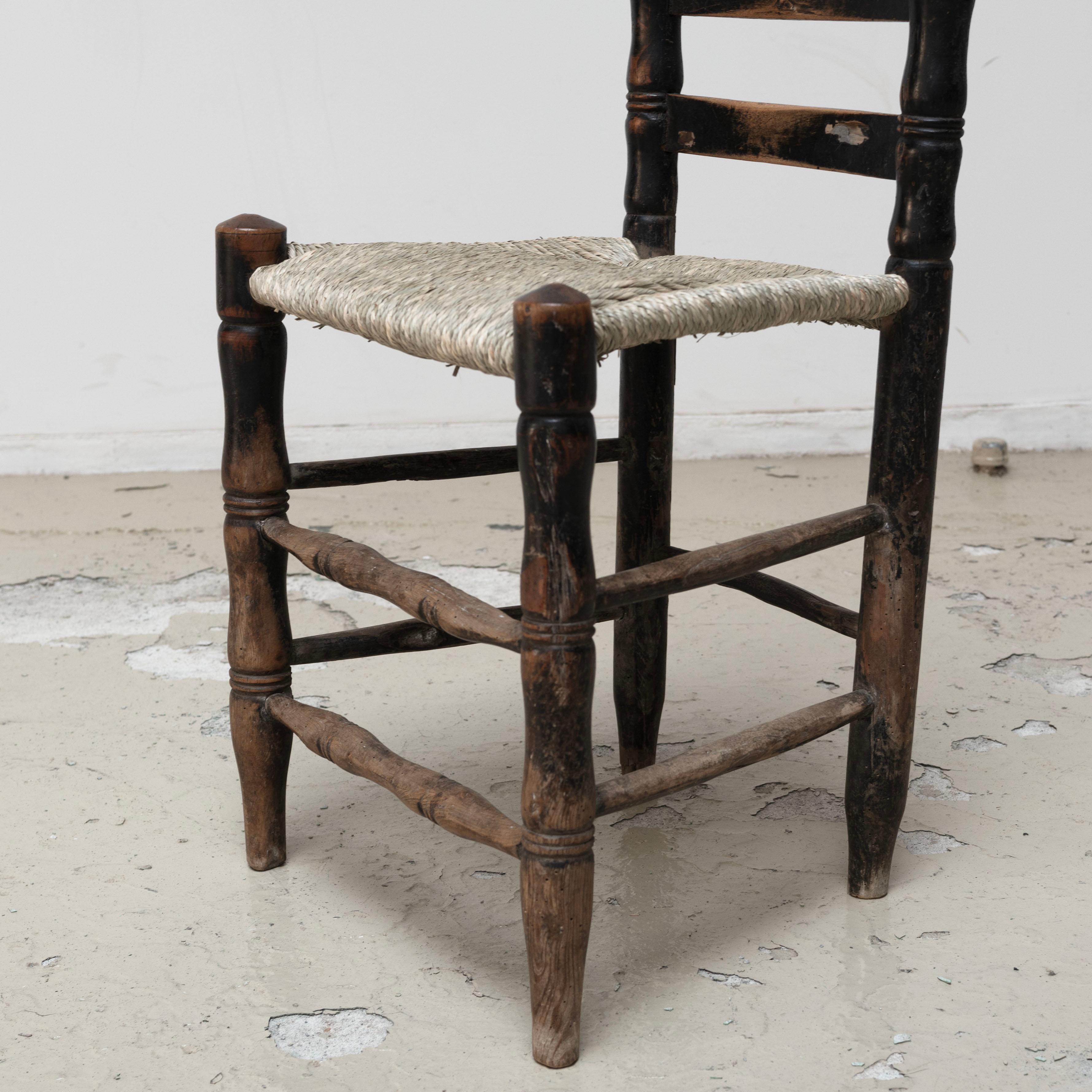Spanish Antique rush chairs , 1880s  For Sale 7