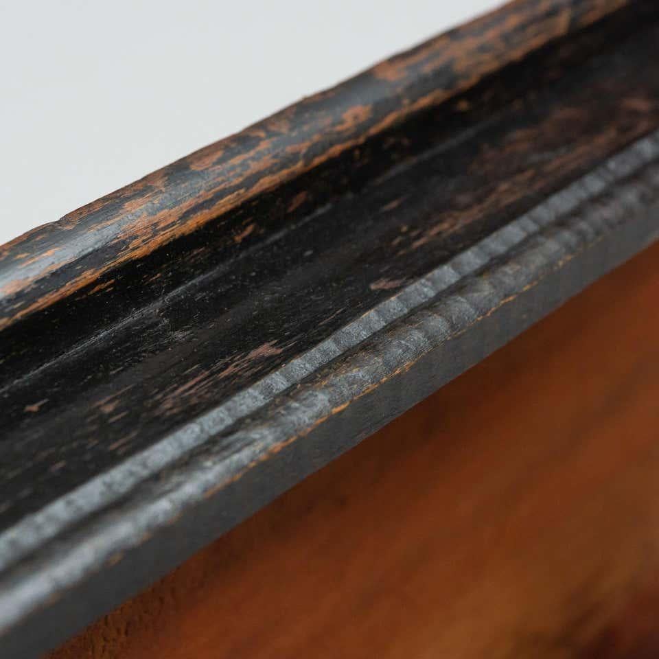 Antico appendiabiti spagnolo in legno con pioli e accenti intagliati a mano, anni '30 in vendita 9