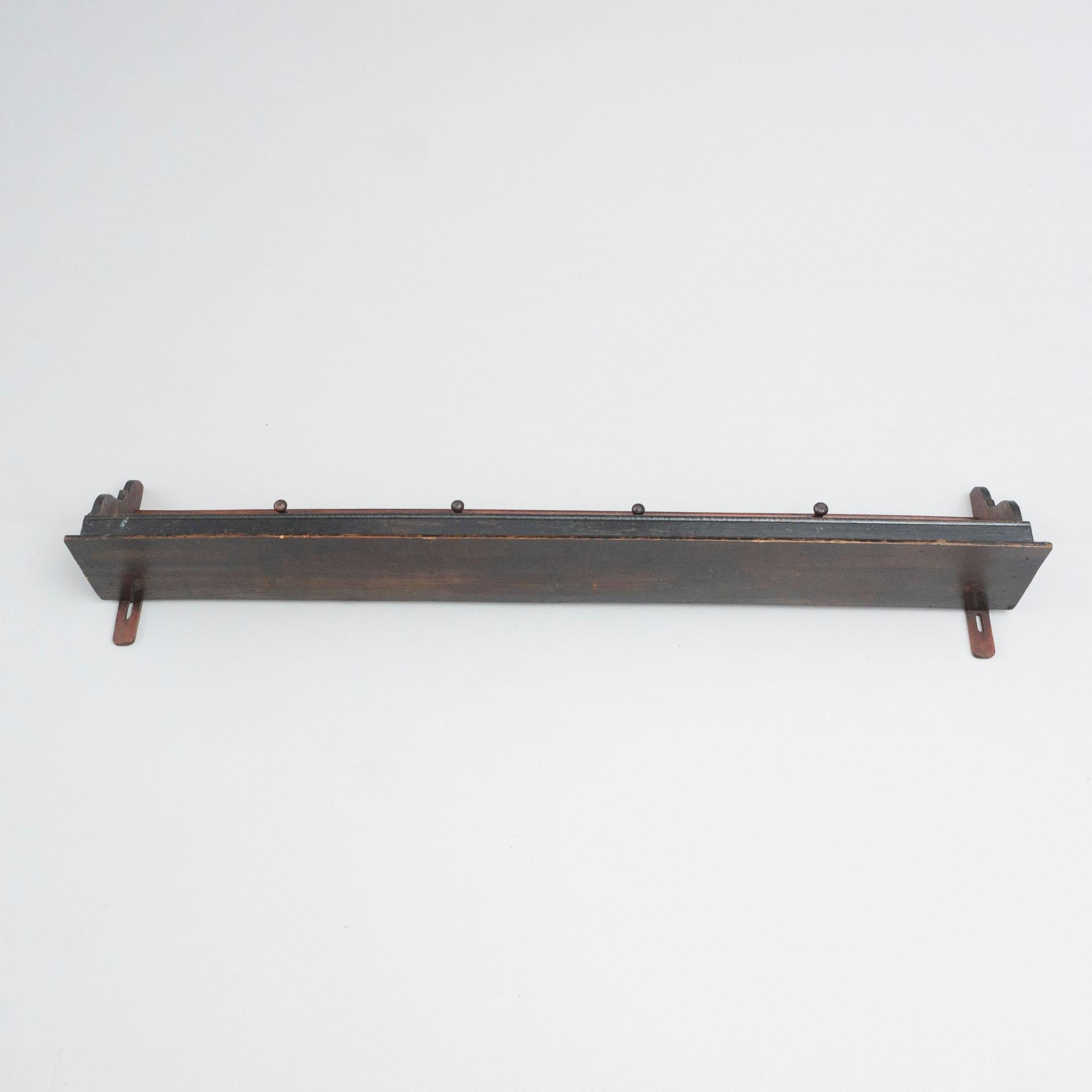 Spanish Antique Traditional Rustic Wood Hanger, circa 1930 2