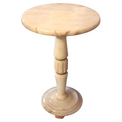 Used Spanish Art Deco Alabaster Gueridon Table