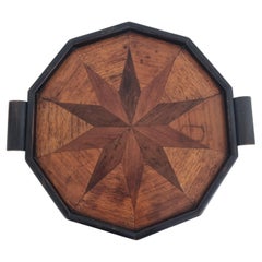 Spanish Art Deco Marquetry Wood Serving Tray