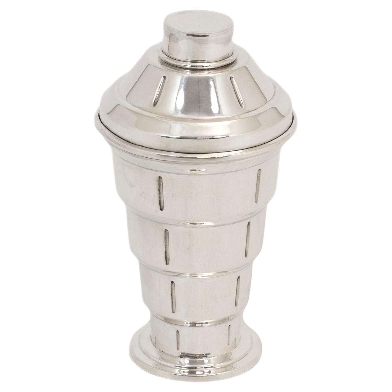 Shakers da cocktail in argento massiccio Art Déco spagnolo
