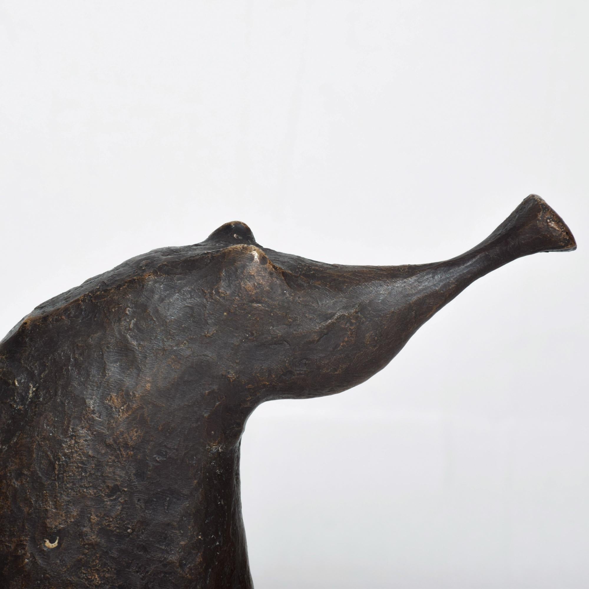Mid-20th Century Spanish Artist Ramon Prats Abstract Horse Sculpture in Bronze 1960s Mexico