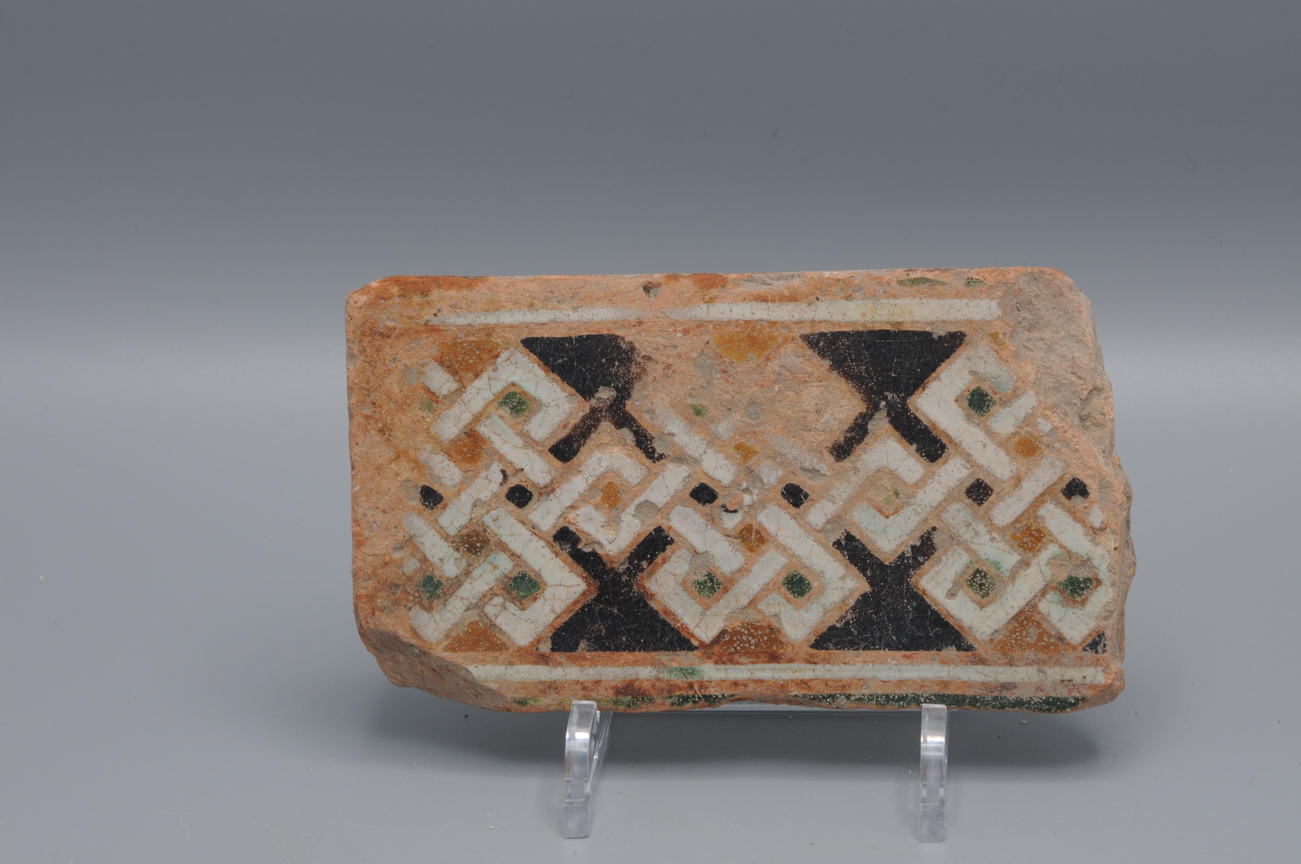 Rinascimento Mattonella spagnola Azulejo Arabe / Mudejar - Arista y Cuenca - XV secolo in vendita
