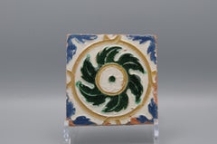 Spanish Azulejo Geometric Tile - Arista y Cuenca - 16th century