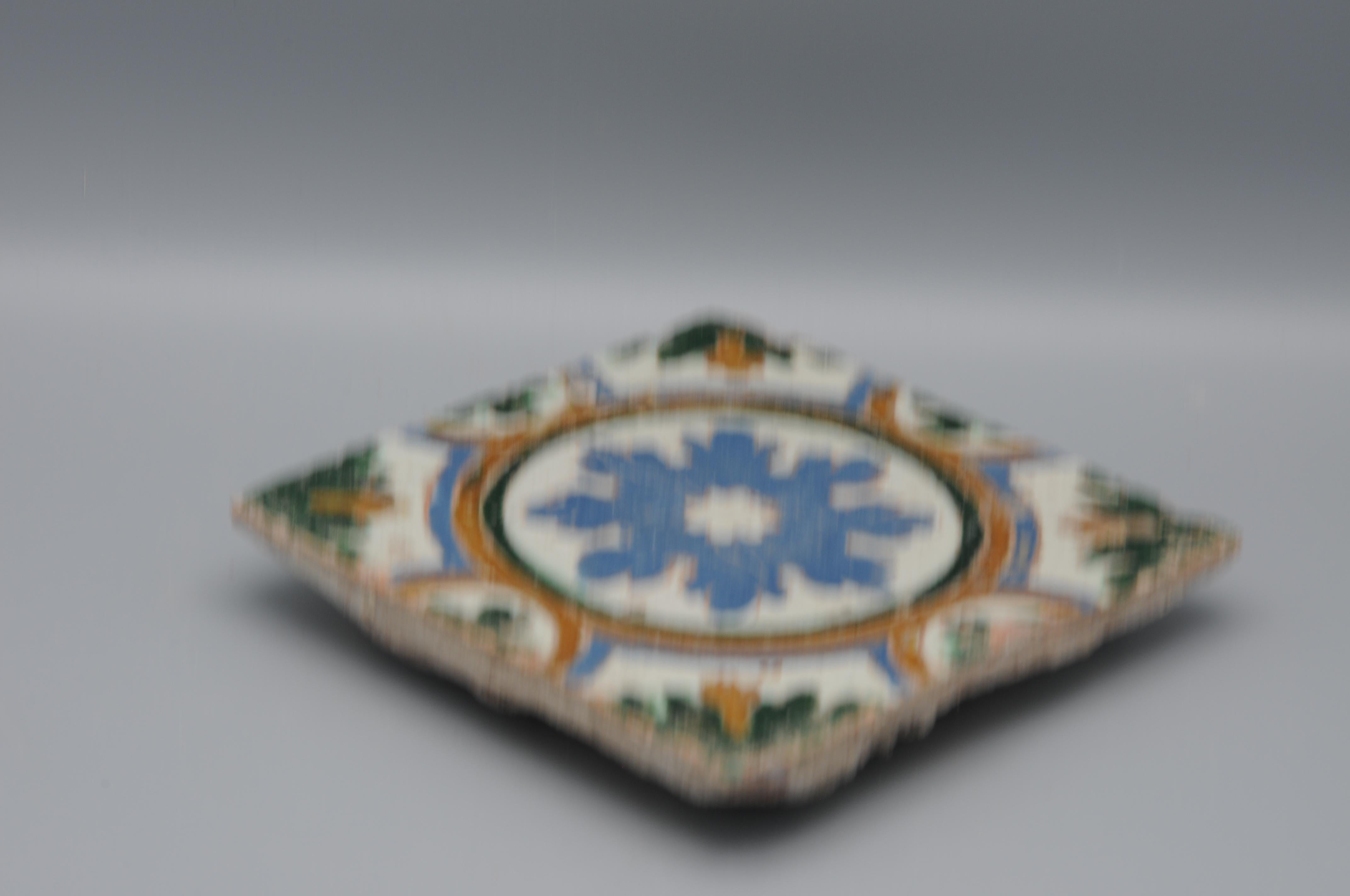 Spanish Azulejo pair of Tiles Arista y Cuenca - Toledo 16th century en venta 4