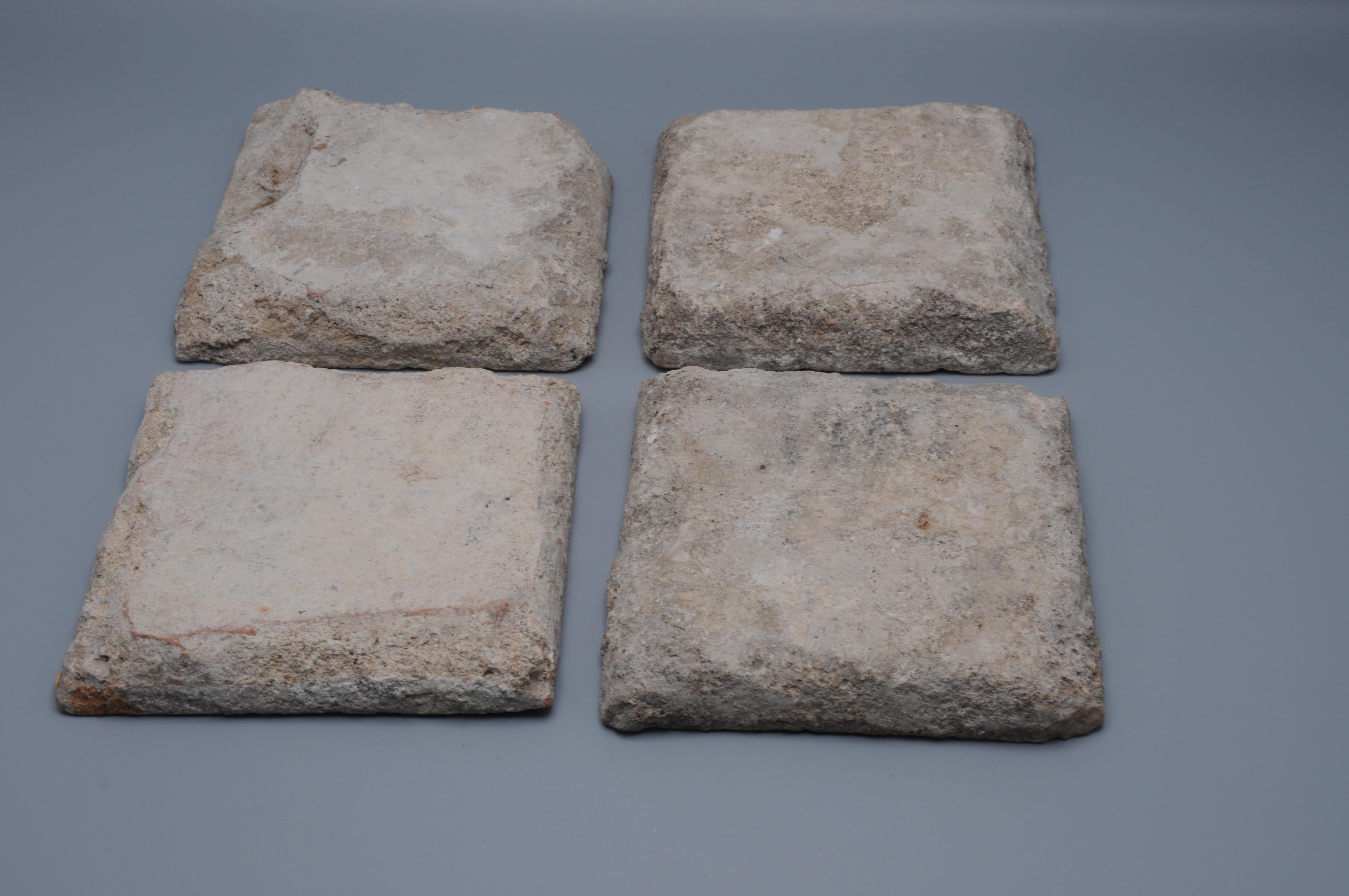 18th Century and Earlier Spanish Azulejo set of 4 tiles Arista y Cuenca - Toledo 16th century For Sale