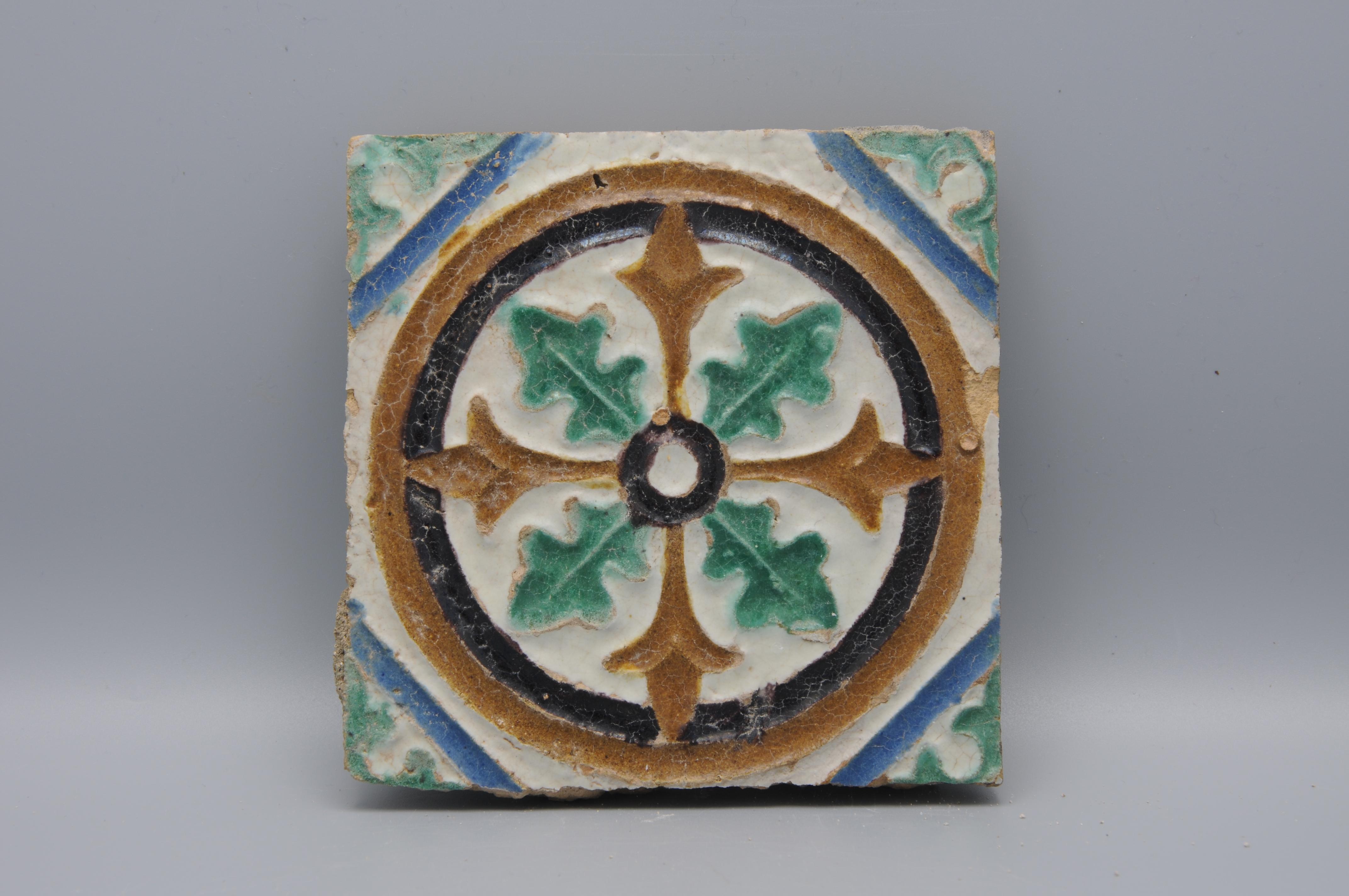 Renaissance Spanish Azulejo Tile Arista y Cuenca - Sevilla 16th century For Sale
