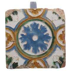 Spanish Azulejo Tile Arista y Cuenca - Toledo 16th century